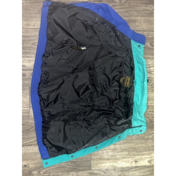 Vintage 90s Eddie Bauer Ultrex Snap Front Windbreaker Jacket Teal Blue Men's M - Picture 13 of 16